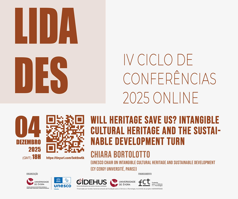 Conferência “Will heritage save us? Intangible cultural heritage and the sustainable development turn”
